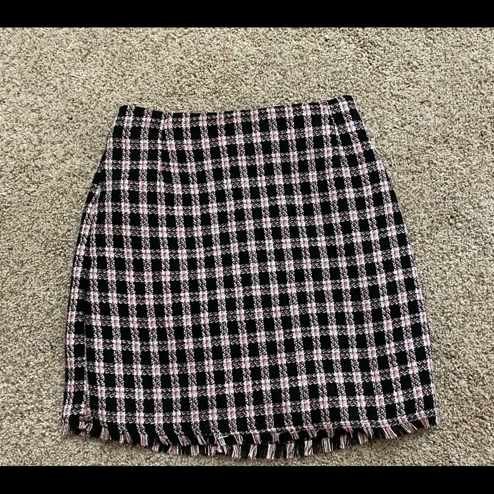 cute plaid mini skirt